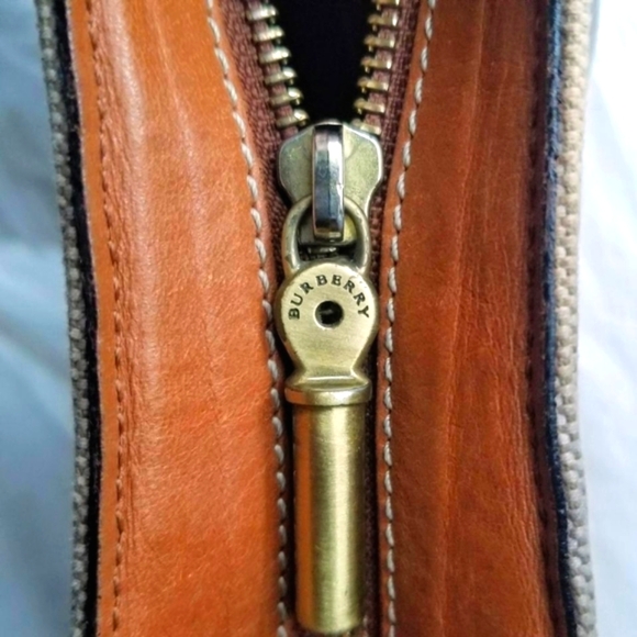 Burberry RARE Horse Bit Cream Canvas & Leather Top Handle Vintage Shoulder Bag - Picture 7 of 14